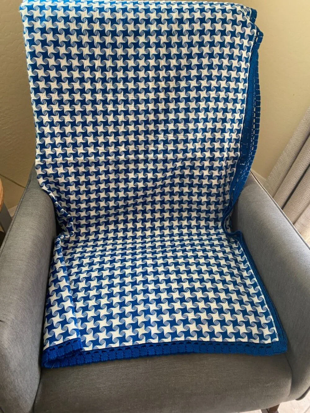 Jolentex decke polyacrylic tablecloth/throw vtg made W. Germany 53